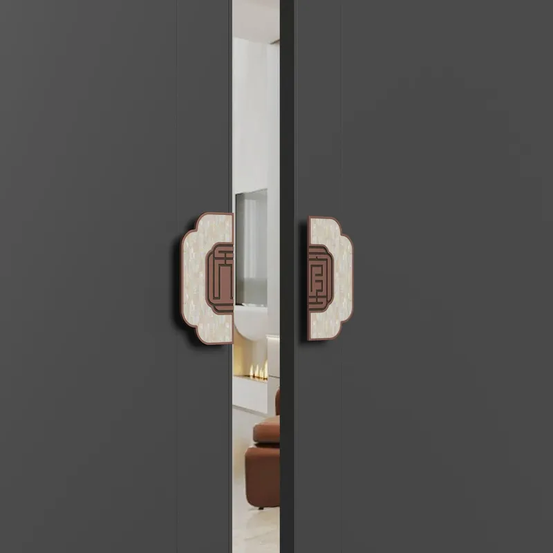 Interior Design Hall - Gold Luxury Glass Door Handle for