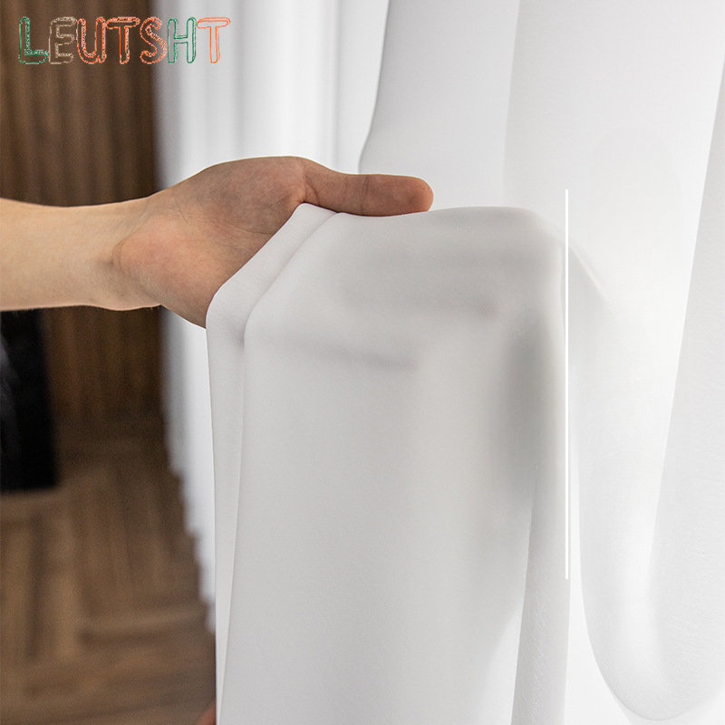Linen Curtain Eyelet - Custom Size 1PC White Tulle Chiffon