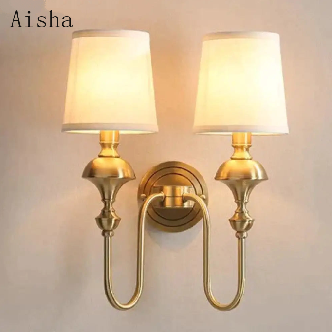 Interior Design Gold - Copper wall lamp simple European living