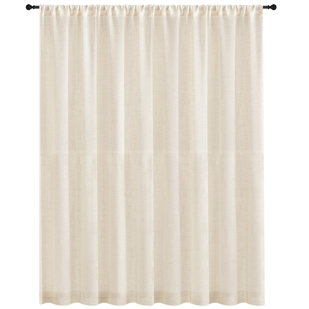 Linen Curtain Eyelet - Natural Linen Curtains Bedroom Rod Pocket