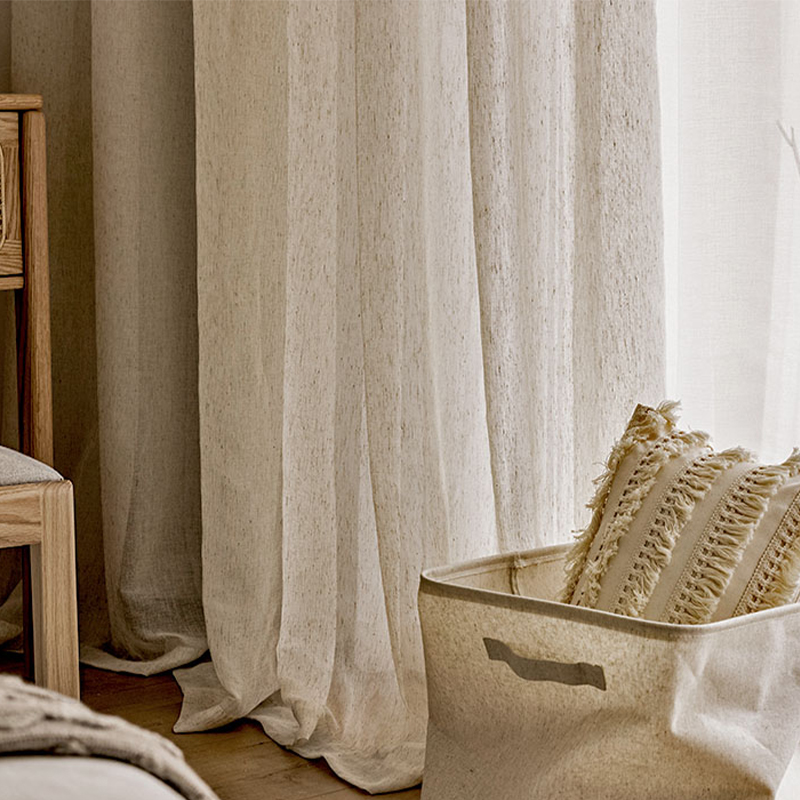 Linen Look Sheer Curtains For  - Linen Curtain Eyelet recension och pris