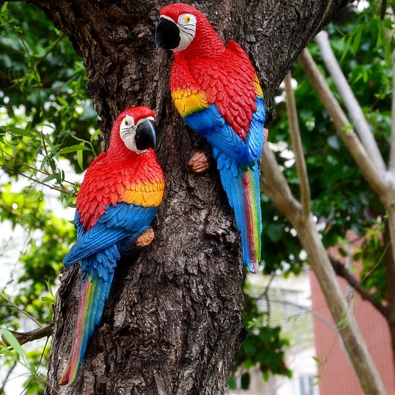 Resin Parrot Statue Wall Mount - Interior Design Office recension och pris