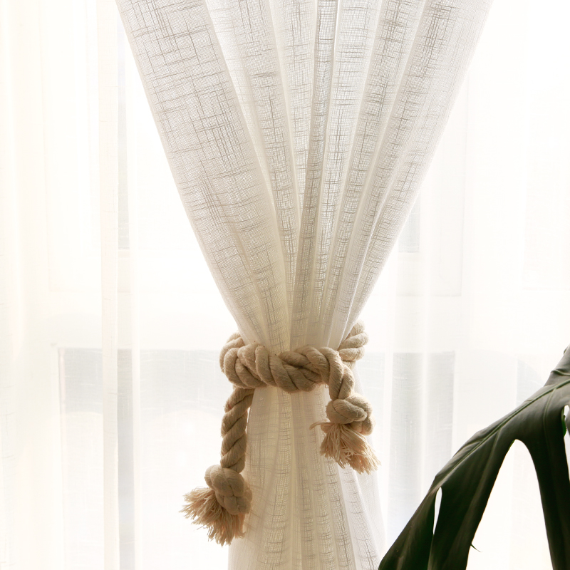 Modern cotton linen feel curta - Linen Curtain Eyelet recension och pris