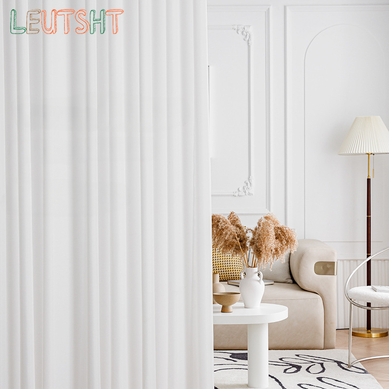Custom Size 1PC White Tulle Ch - Linen Curtain Eyelet recension och pris