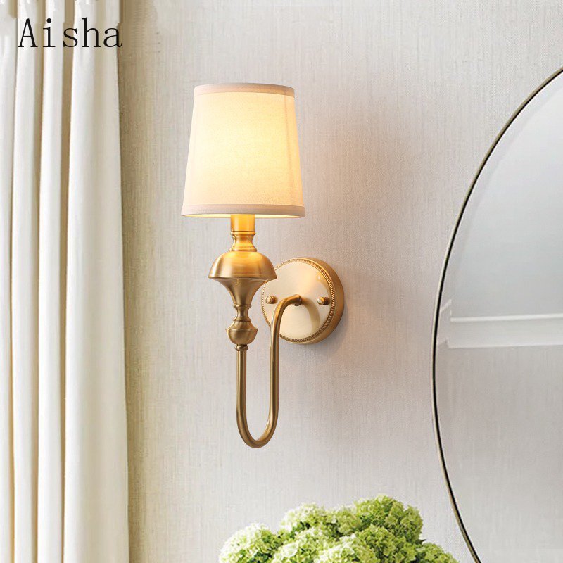 Copper wall lamp simple Europe - Interior Design Gold recension och pris