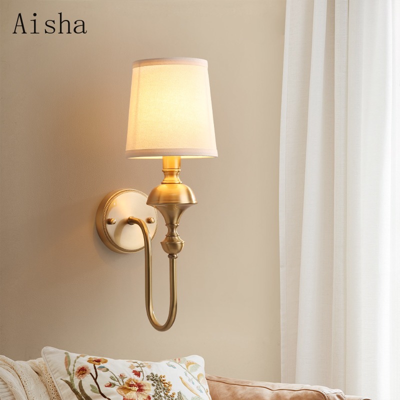 Copper wall lamp simple Europe - Interior Design Gold recension och pris