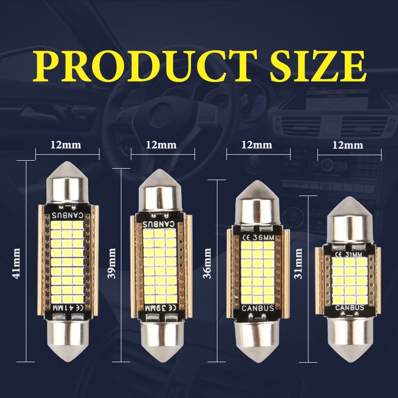 4pcs C5W LED Car Light Bulb 31 - Interior Design Gold recension och pris