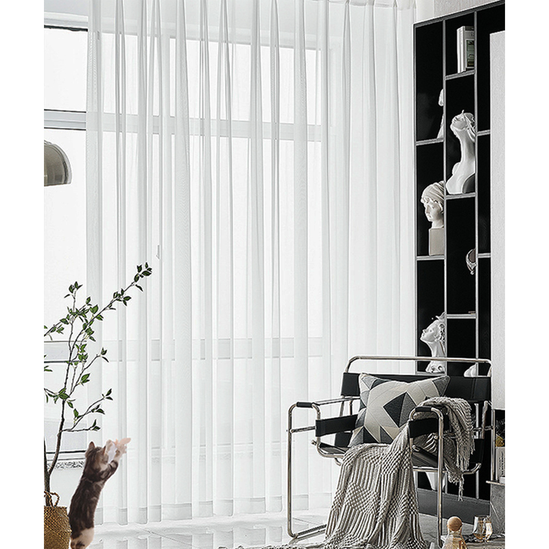 White Sheer Curtains For Livin - Linen Curtain Eyelet recension och pris