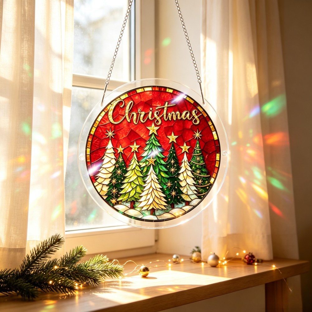 20cm Glass Sun Catcher Santa D - Interior Design Living Room And Kitchen recension och pris