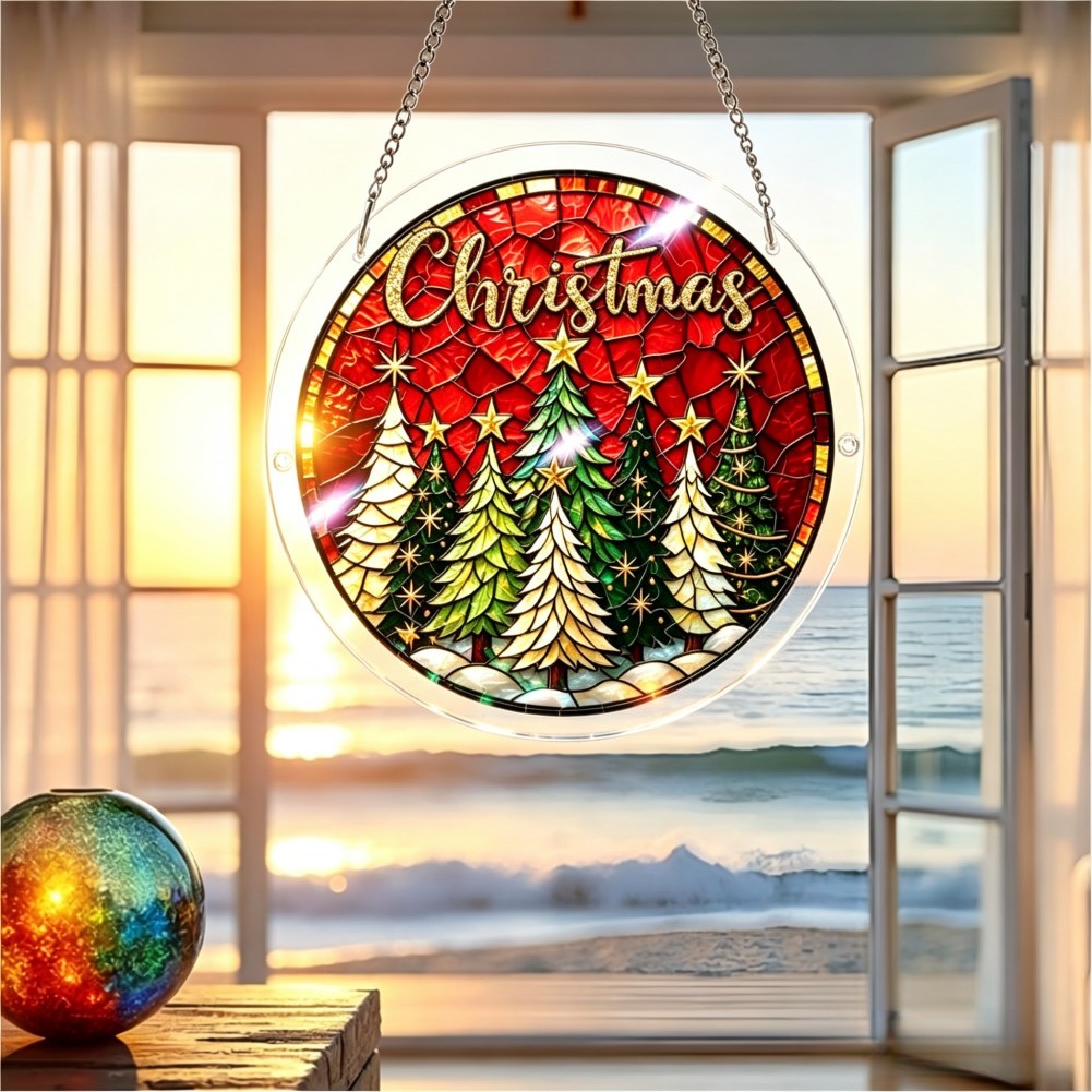 20cm Glass Sun Catcher Santa D - Interior Design Living Room And Kitchen recension och pris
