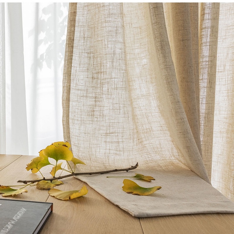 Modern Linen sheer Curtains fo - Linen Curtain Eyelet recension och pris