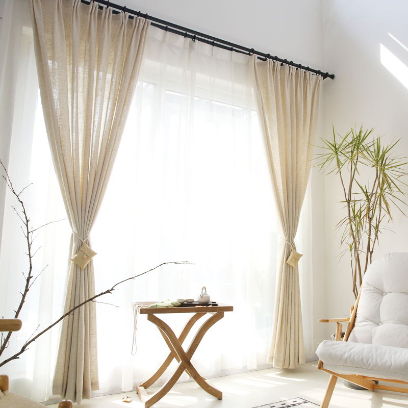 Modern Linen sheer Curtains fo - Linen Curtain Eyelet recension och pris