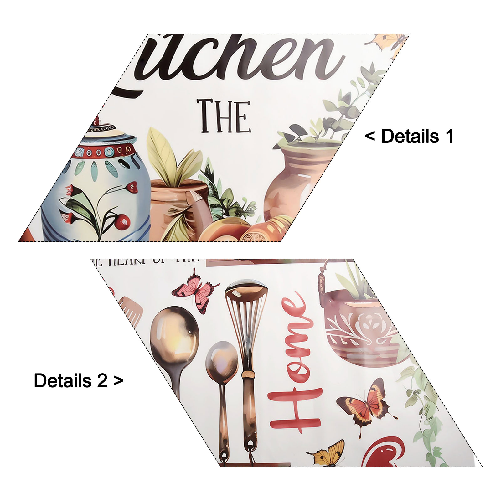 Floral Design PVC Wall Sticker - Interior Design Living Room And Kitchen recension och pris