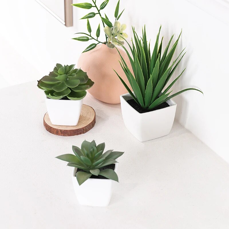 3PCS Artificial Evergreen Plan - Interior Design Office recension och pris