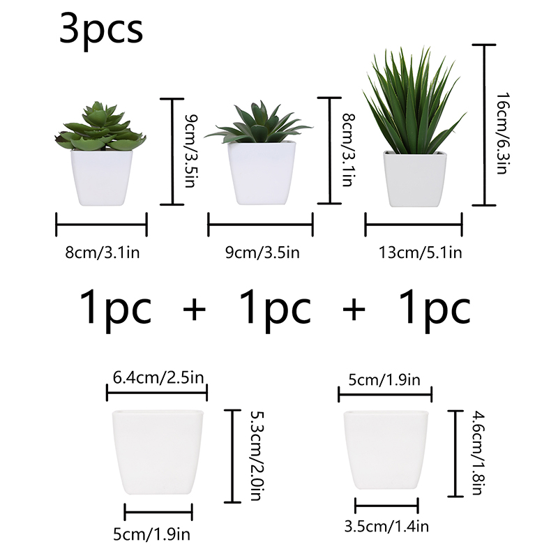 3PCS Artificial Evergreen Plan - Interior Design Office recension och pris