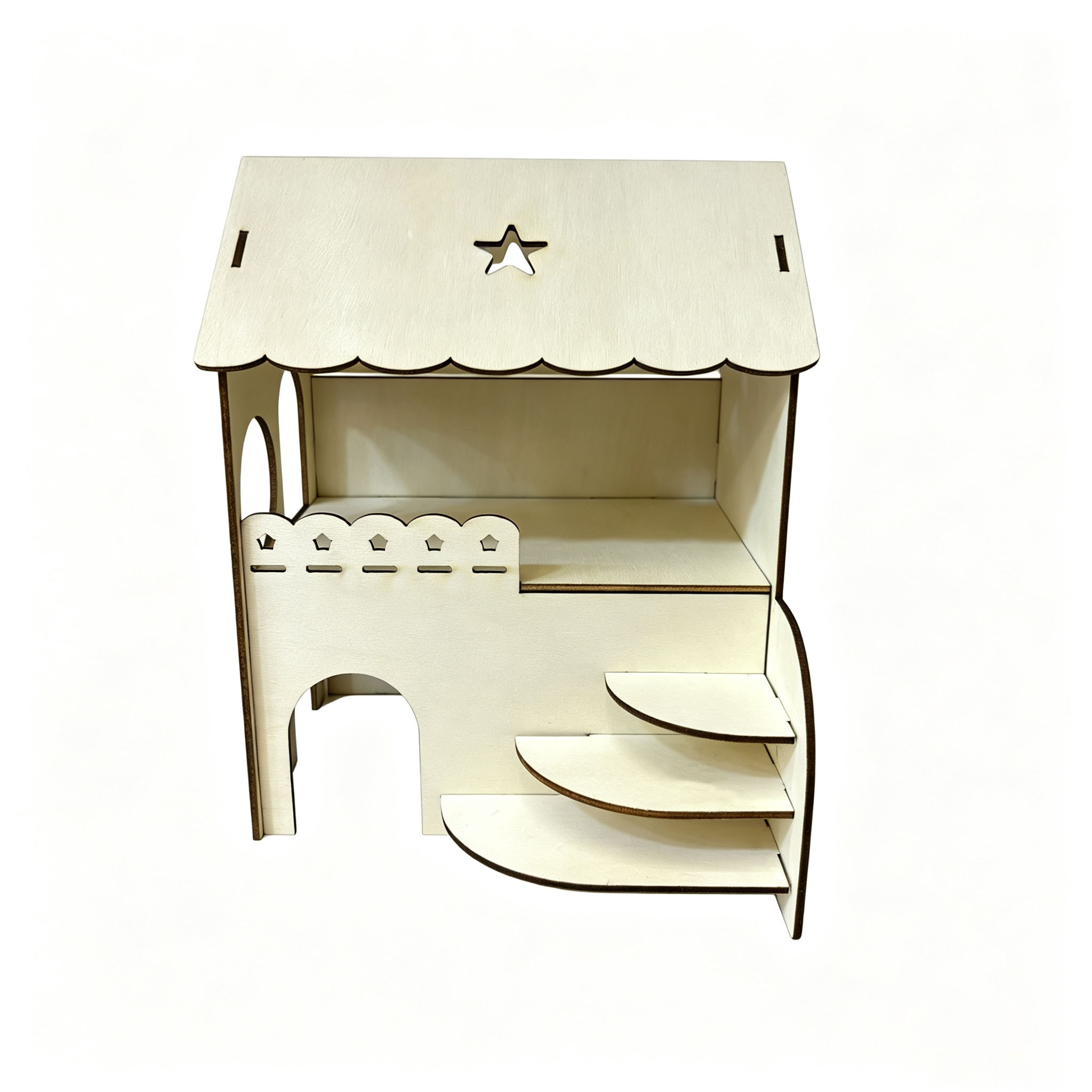 Hamster Two-Story Wooden Villa - Interior Design Gold recension och pris