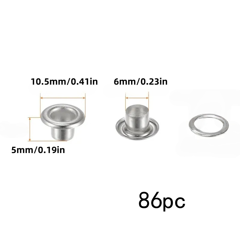 86pcs 6mm stainless steel eyel - Linen Curtain Eyelet recension och pris