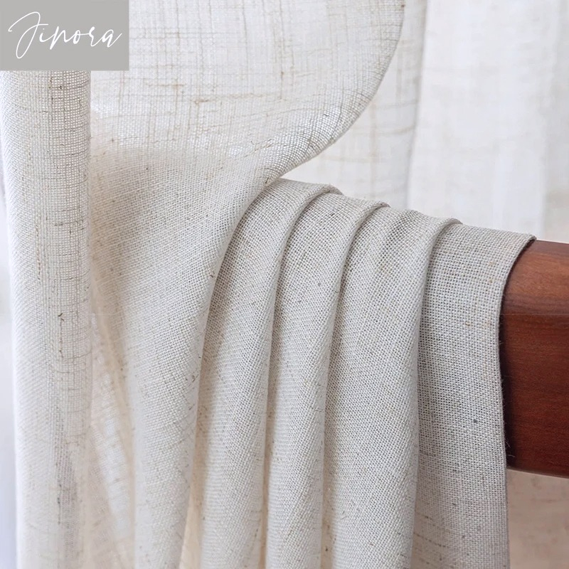 Cotton and Linen Texture Trans - Linen Curtain Eyelet recension och pris
