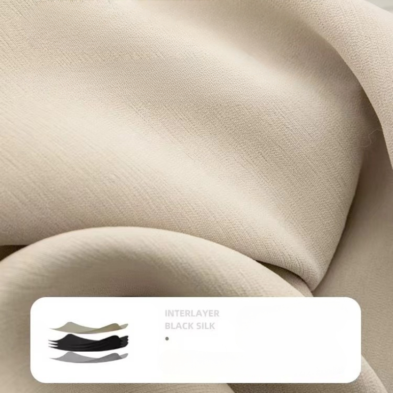Cream Velvet Chenille Blackout - Linen Curtain Eyelet recension och pris