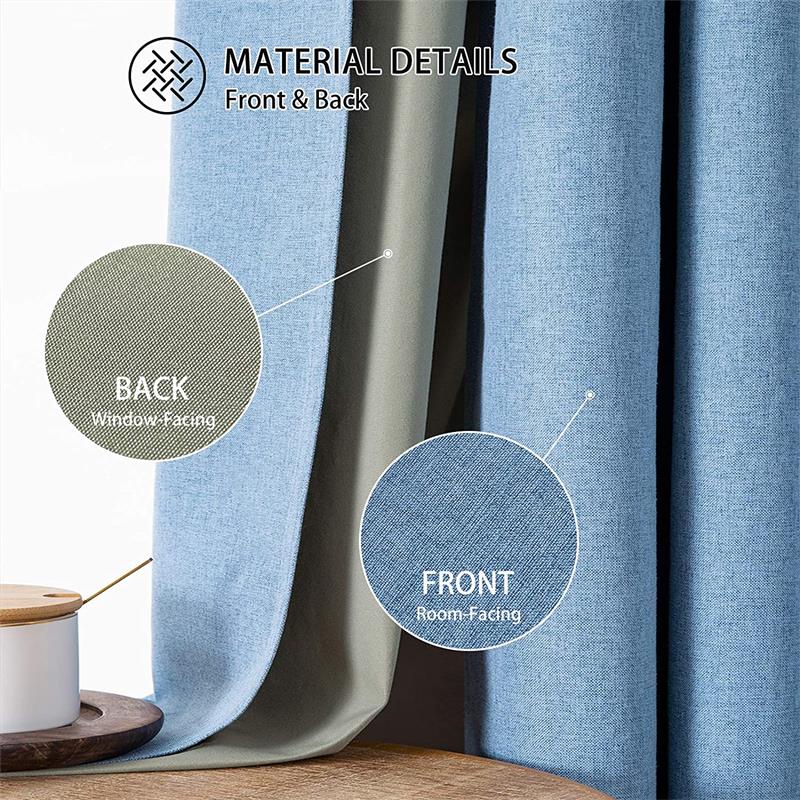 100% Blackout 310cm Height Bed - Linen Curtain Eyelet recension och pris