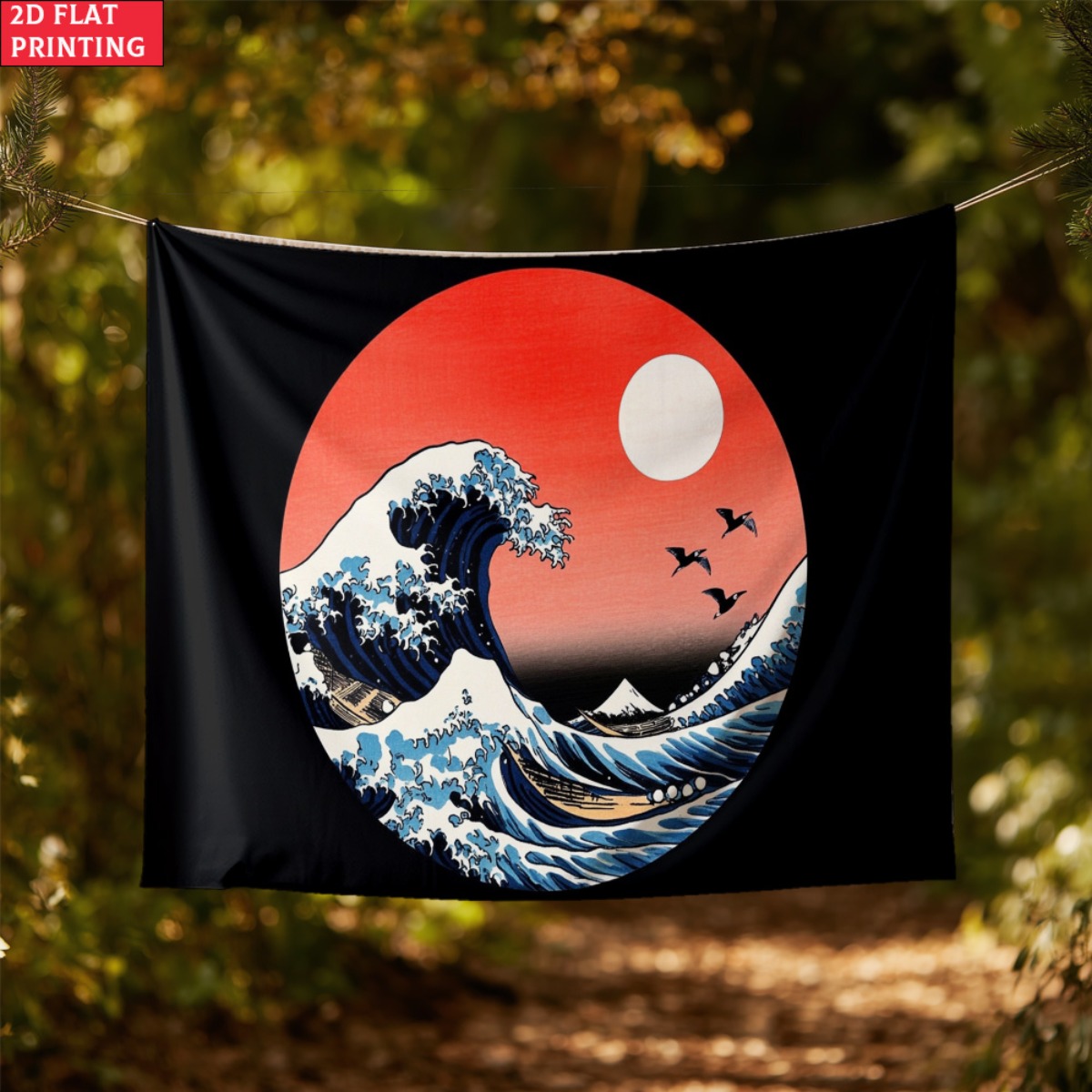 unframed Japanese Wave Sunset  - Interior Design Zen recension och pris